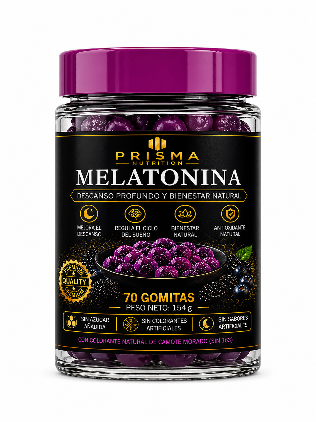 GOMITAS DE MELATONINA PRIME 70UN - PRISMA NUTRITION